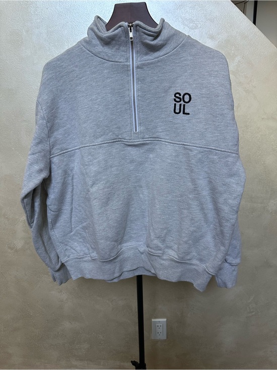 soulcycle Tops - soulcycle Light Grey Half-Zip Sweatshirt with SOUL Logo size large